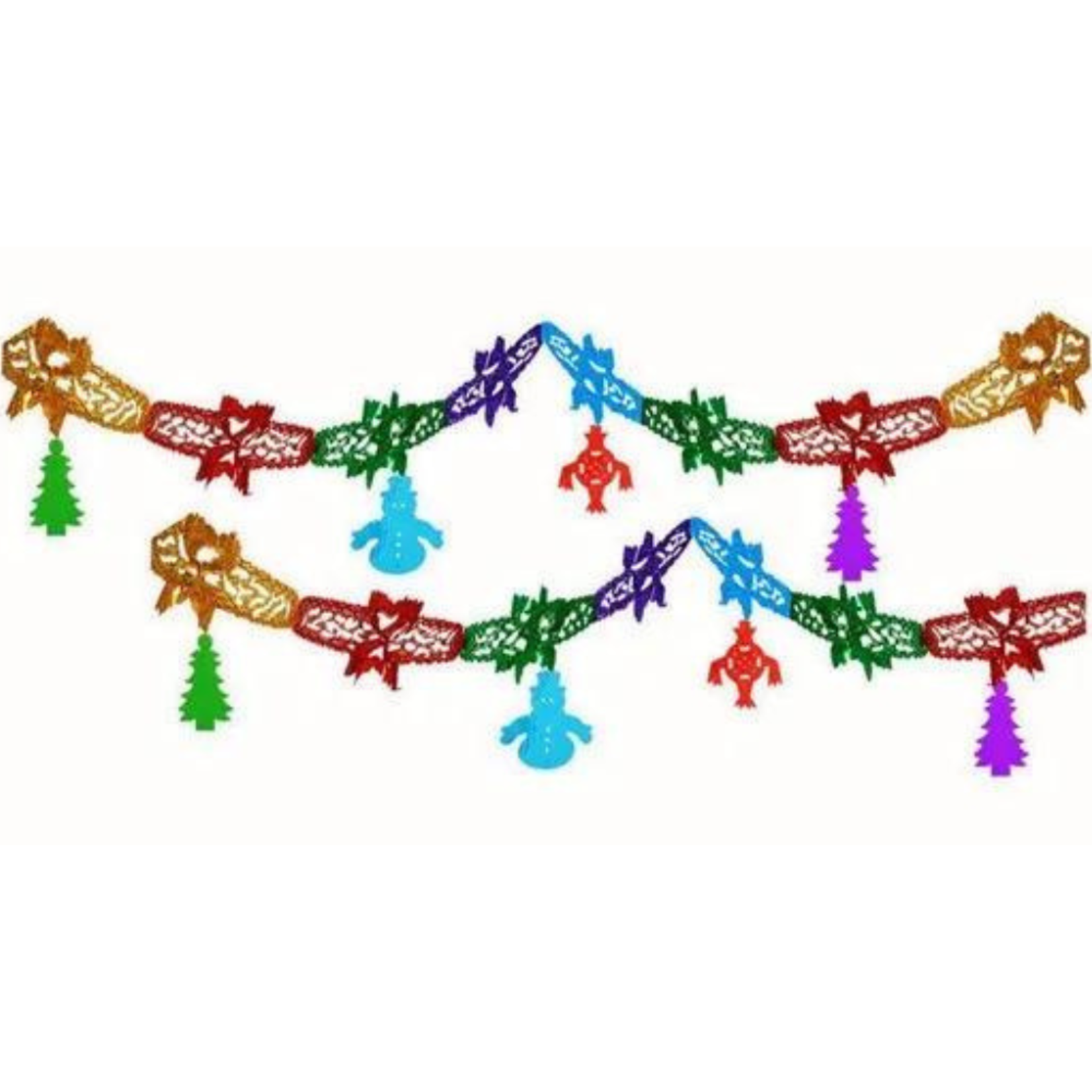 Christmas Foil Garland with Dangling Decoration