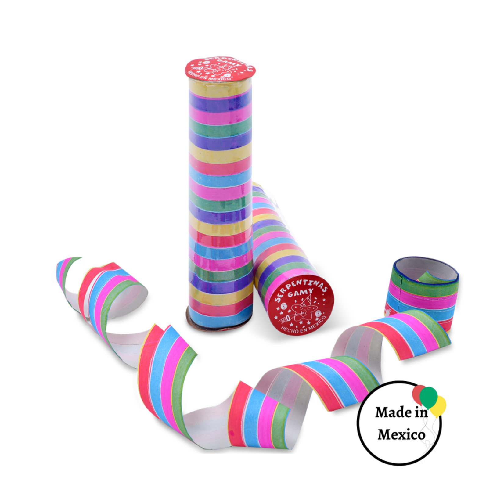 Pack de 20 Rouleaux Serpentin Multicolores