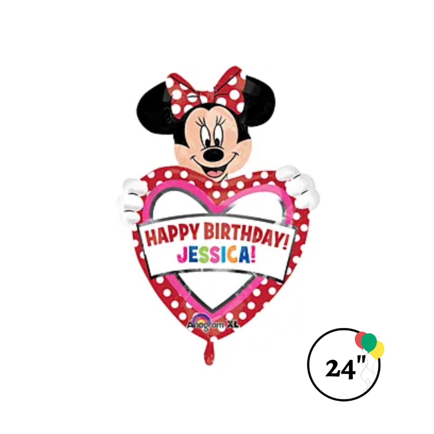 33" Minnie Mouse Personalize It  Balloon