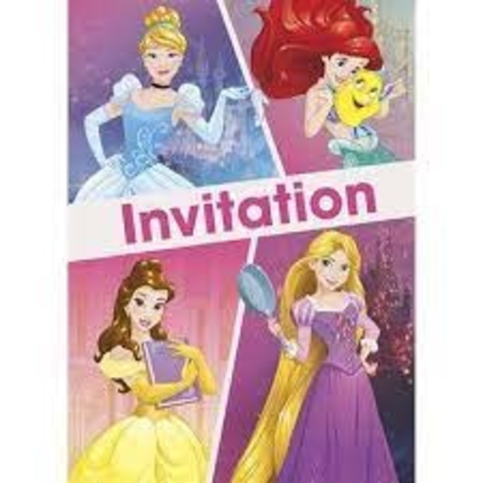 Princess Disney 8 Invitations