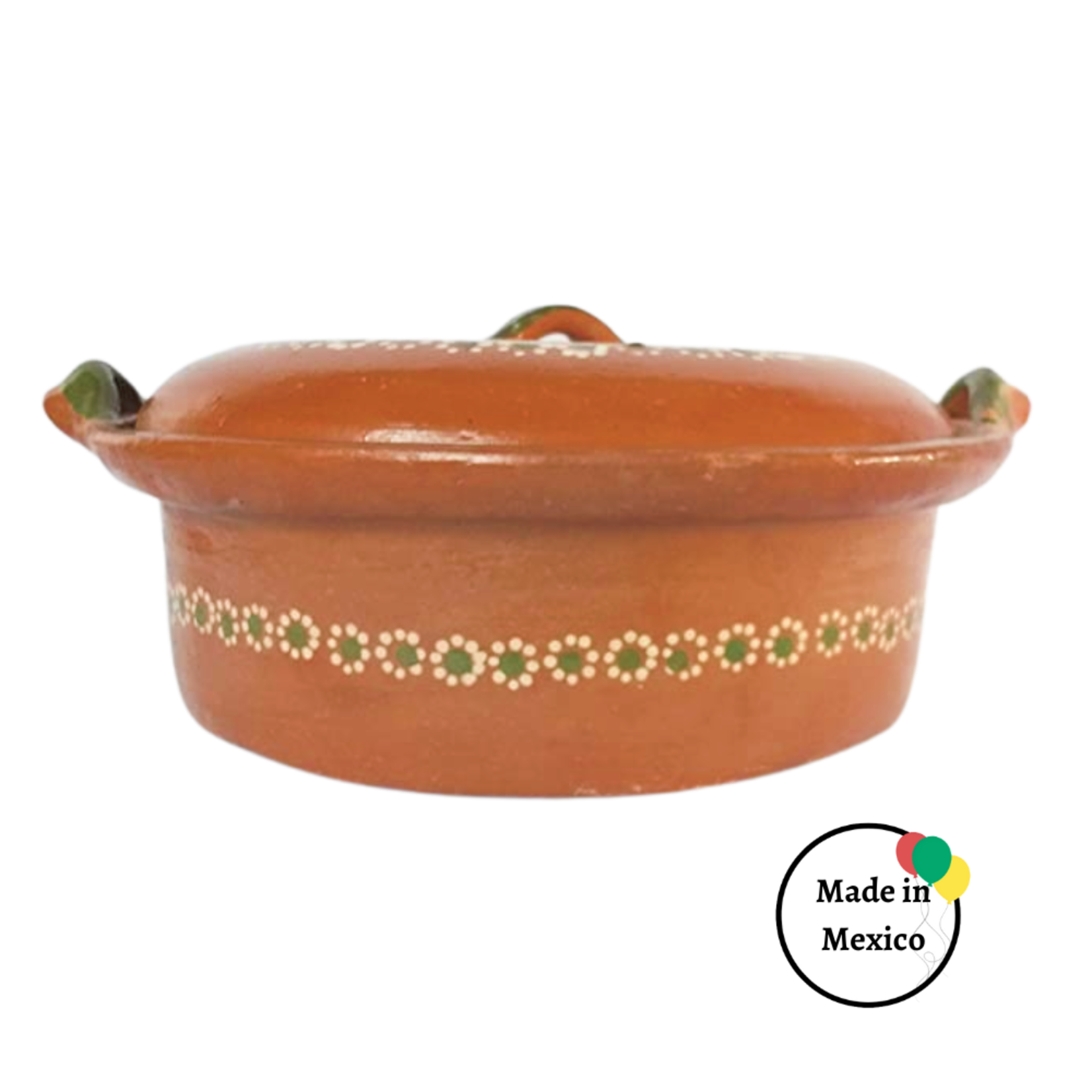 2 Cazuela Olla De Barro Con Tapa Tradicional Mexicana 1.5 Kg