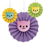 Gabby's Dollhouse Paper Fan Decorations Kit  3ct