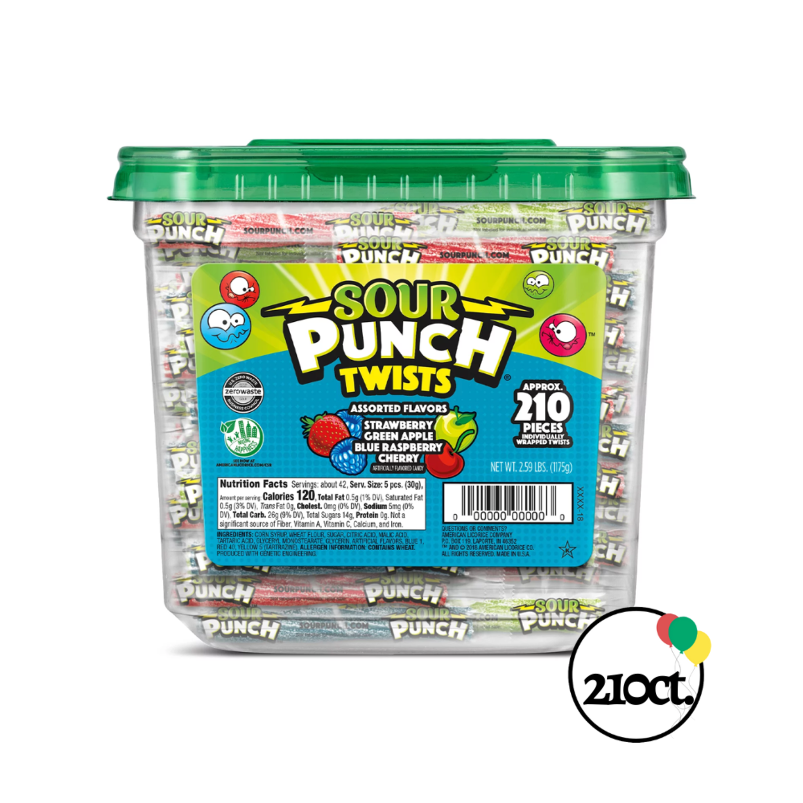 Sour Punch Twists 210pcs