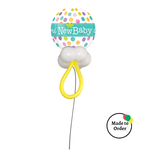 Baby Rattle Helium Decor Inflate