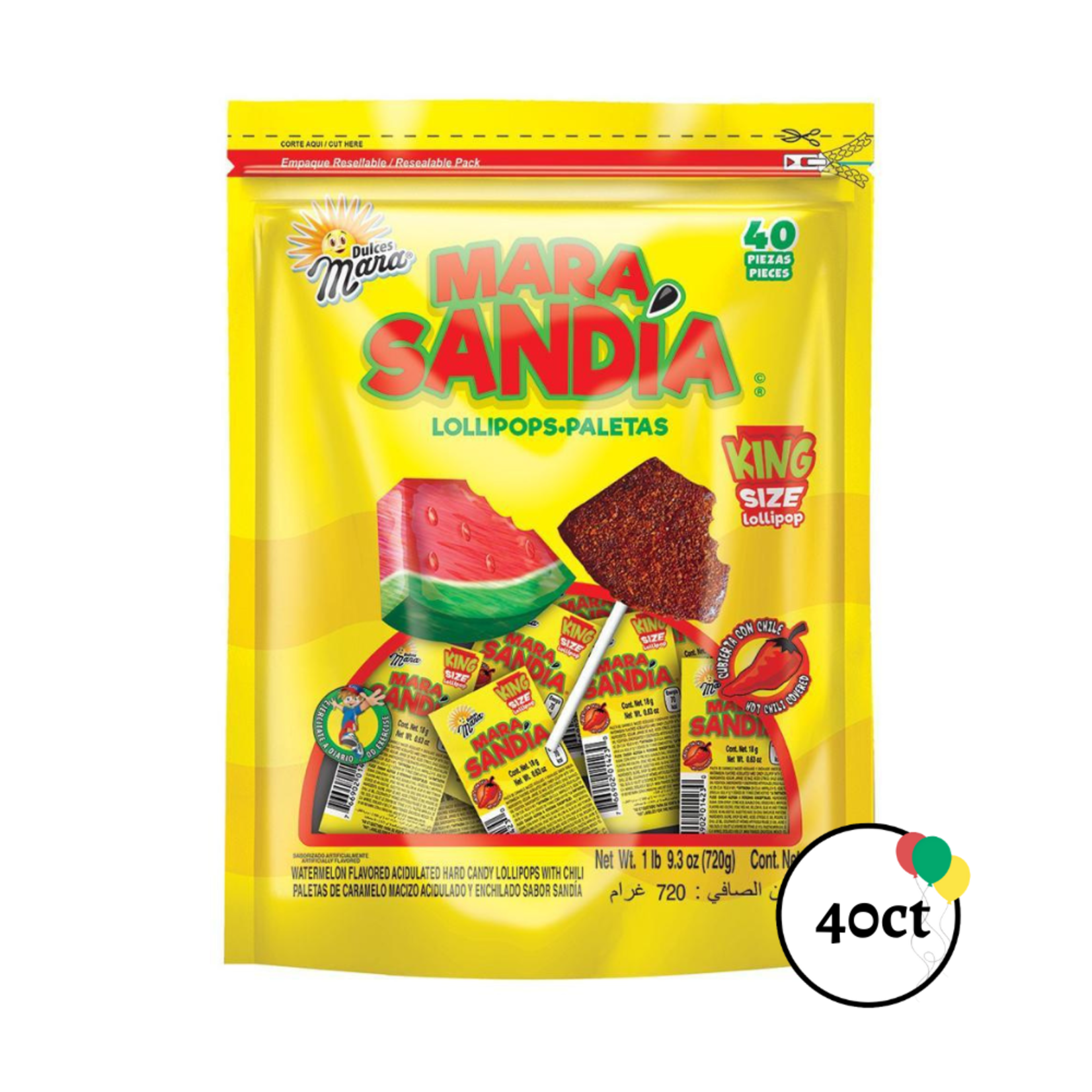 Dulces Mara King Size Mara Sandia 40ct