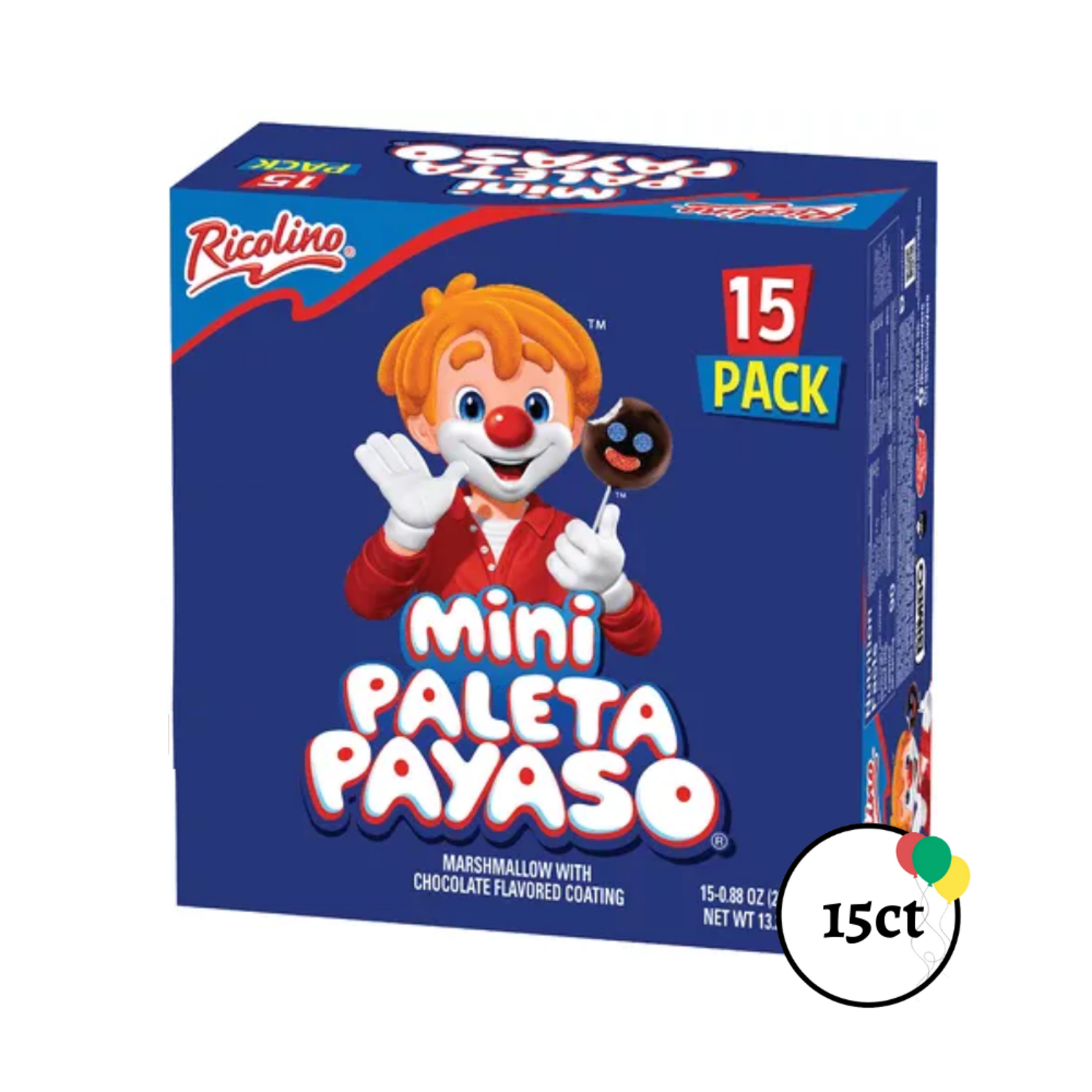 Ricolino Paleta Payaso Mini 15ct.