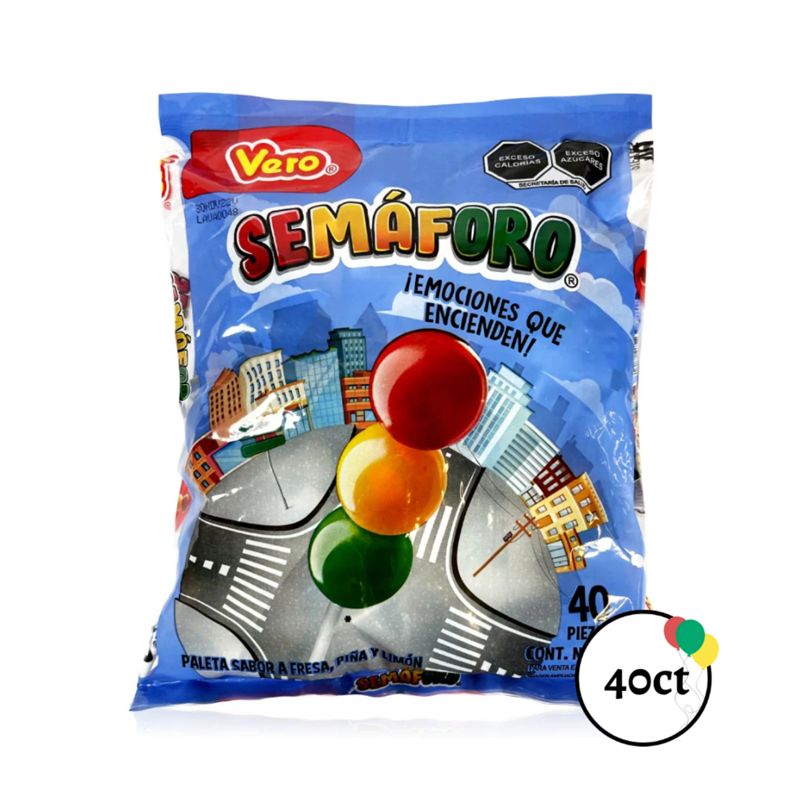 Vero Paleta Semaforo 40ct