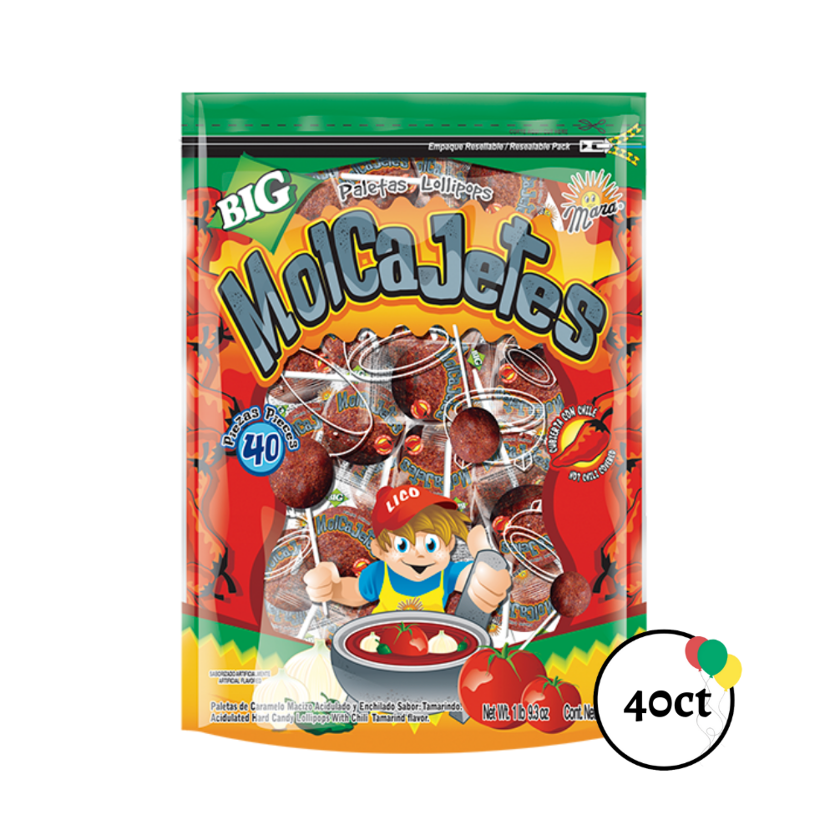 Dulces Mara Paletas Molcajetes 40ct