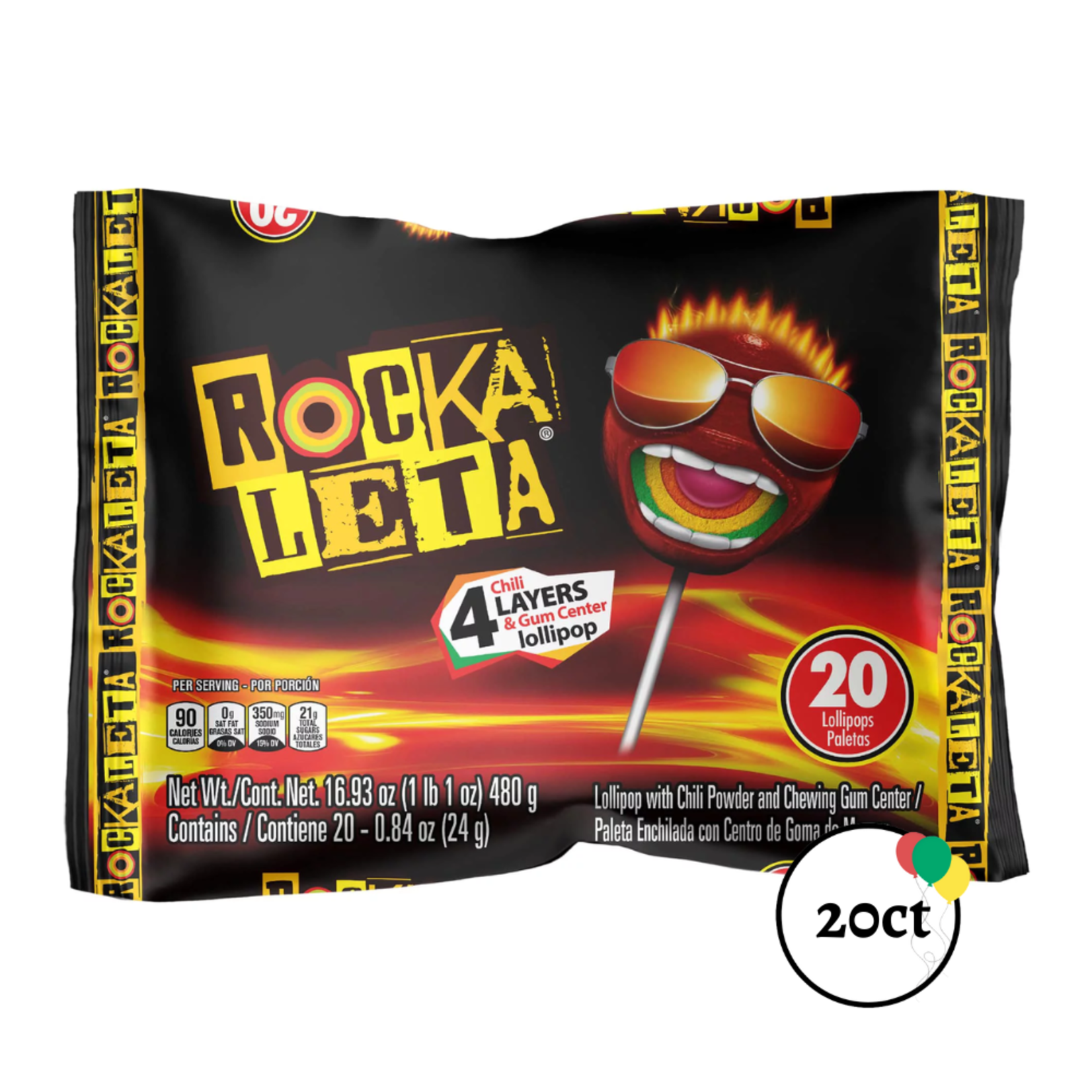 Sonrics Rockaleta Paleta 20ct