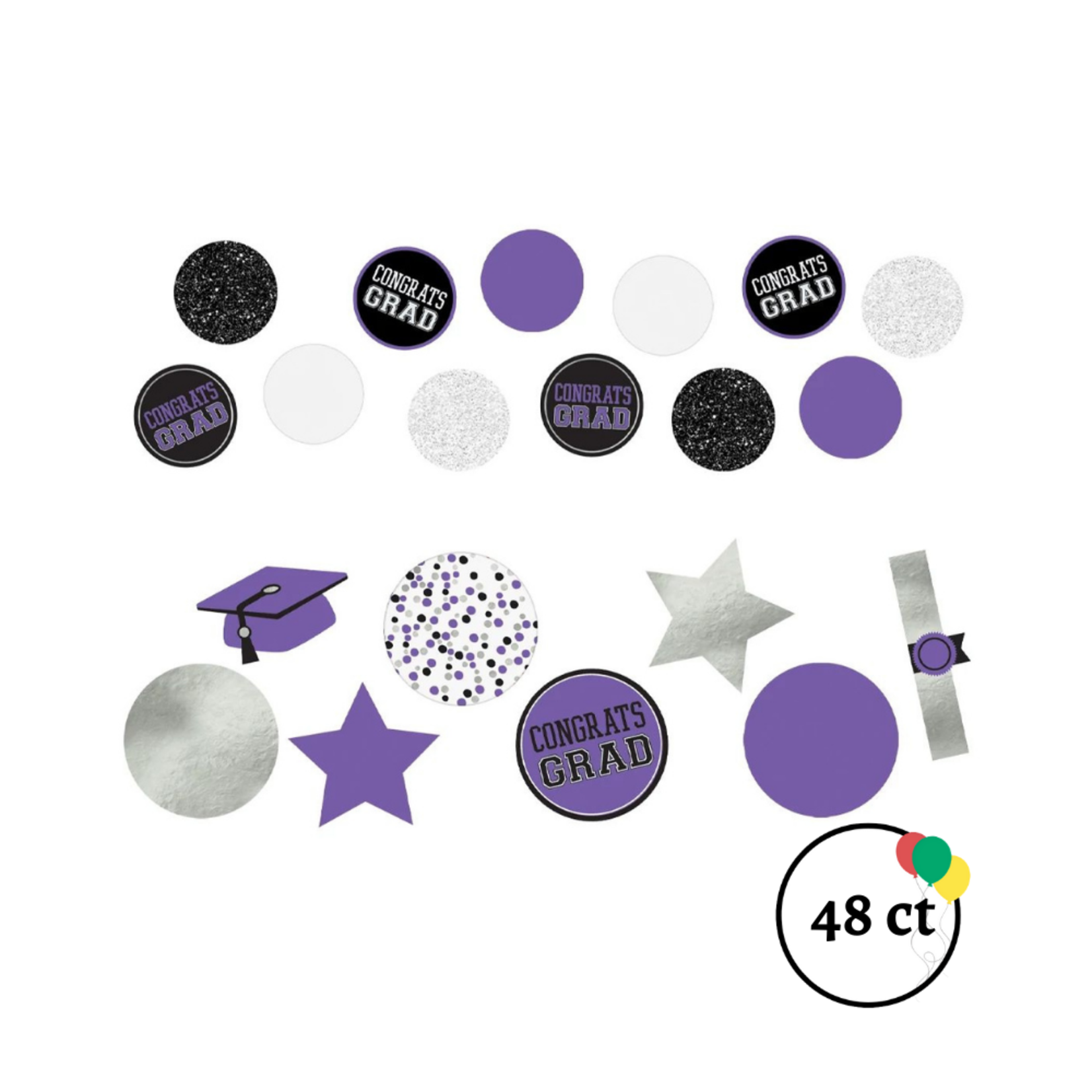 Graduation Confetti - Purple