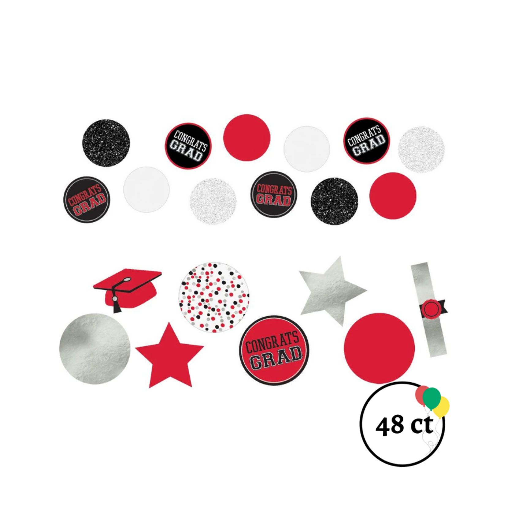 Graduation Confetti - Red