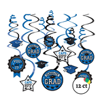 Graduation Swirl Decoration - Blue