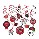 Graduation Swirl Decoration - Red