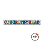 Metallic Congrats Grad Fringe Banner