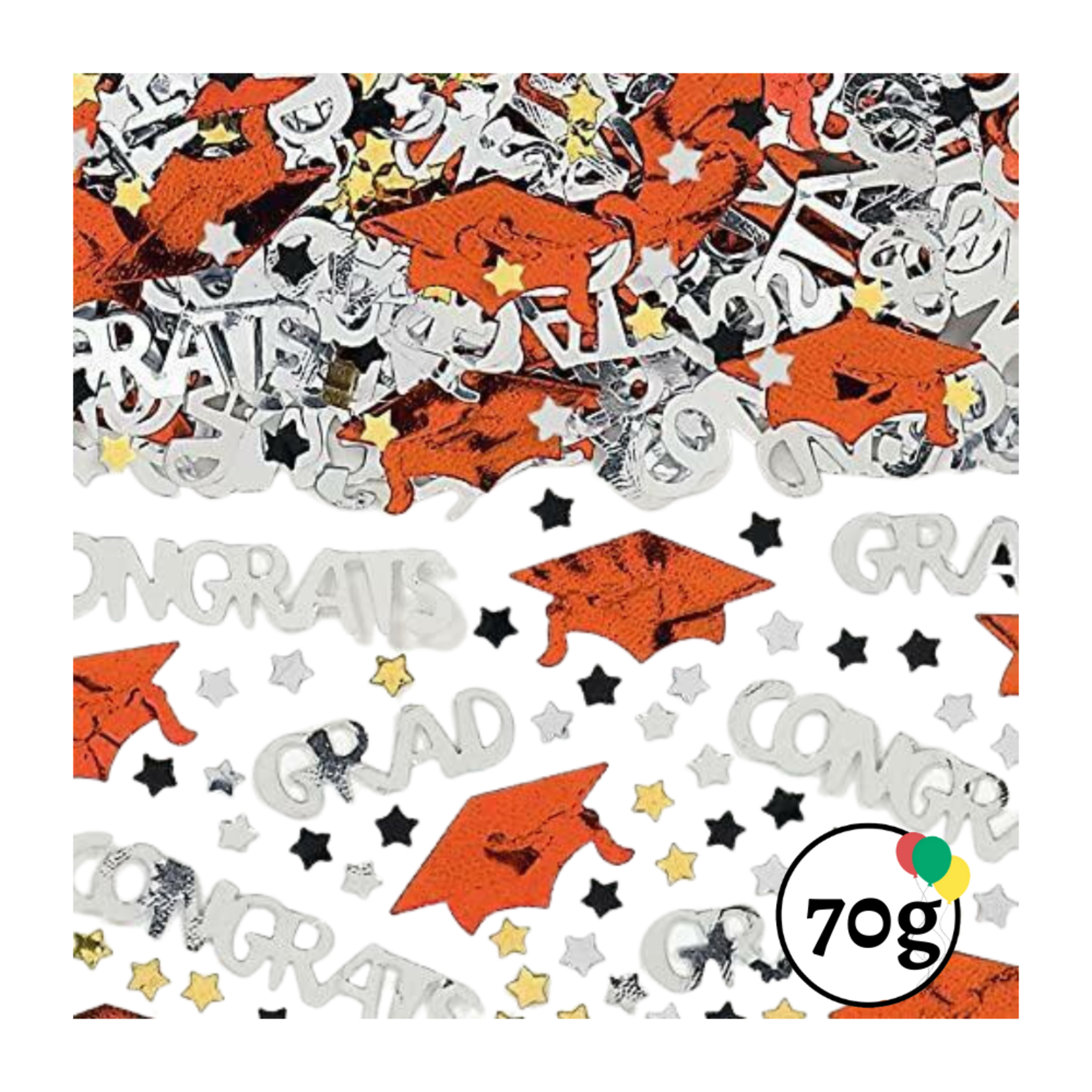 Orange Graduation Confetti
