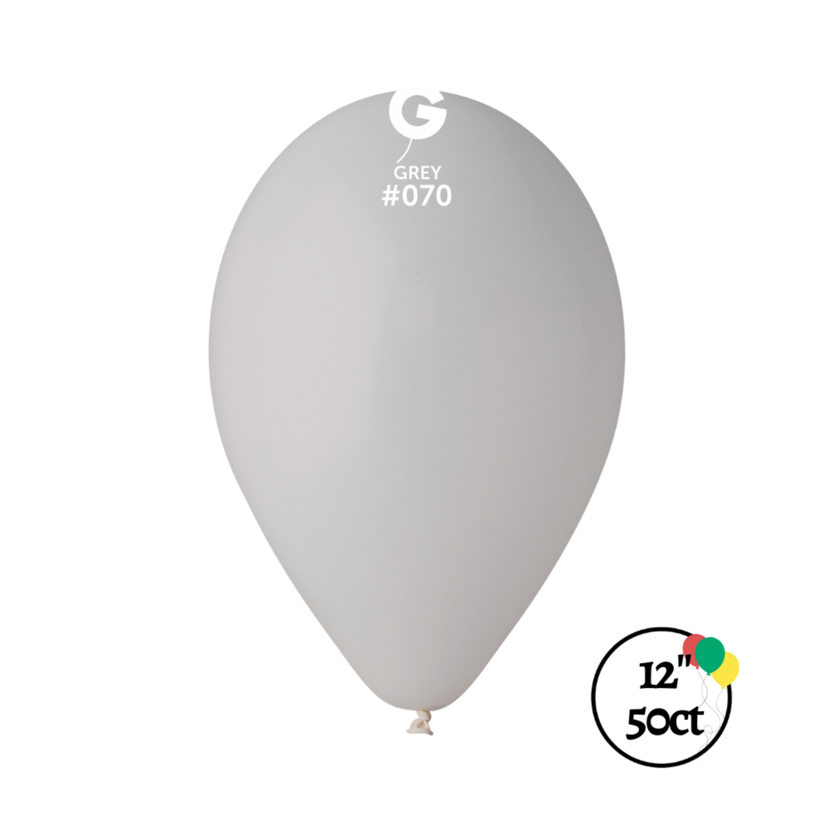 Gemar Gemar 12" Grey Balloon 50ct
