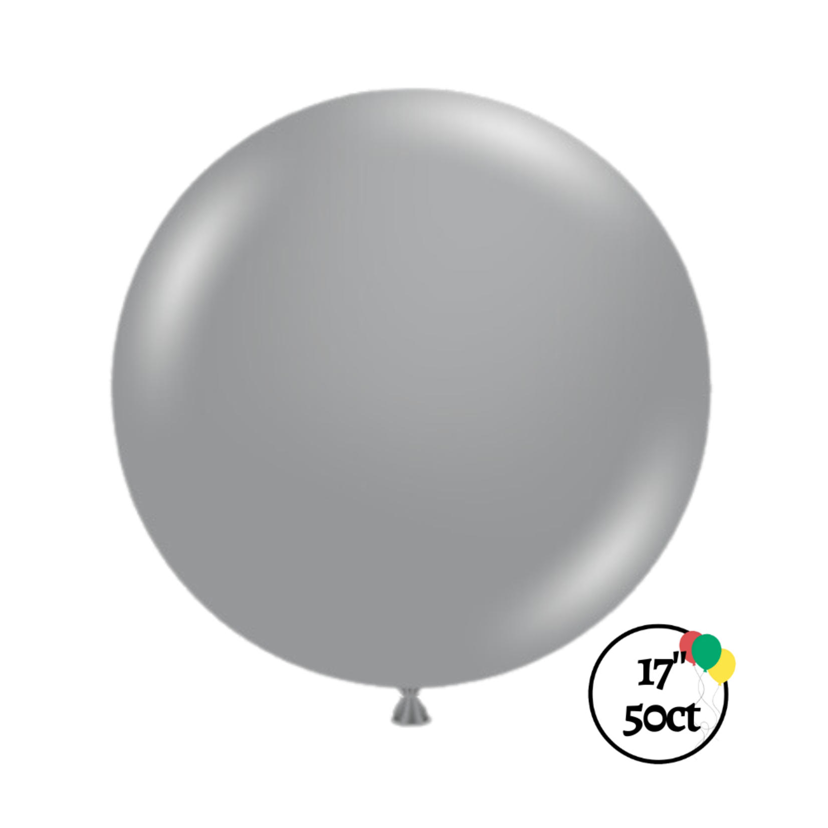 Tuftex 17" Tuftex Silver 50ct Balloon