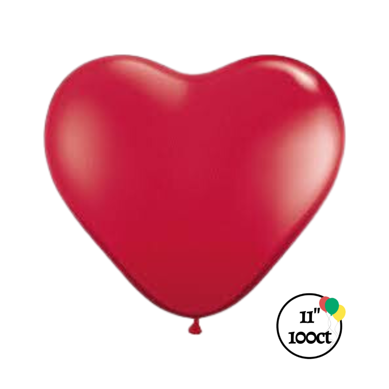 Qualatex Qualatex Ruby Red Heart Balloon 11" 100ct