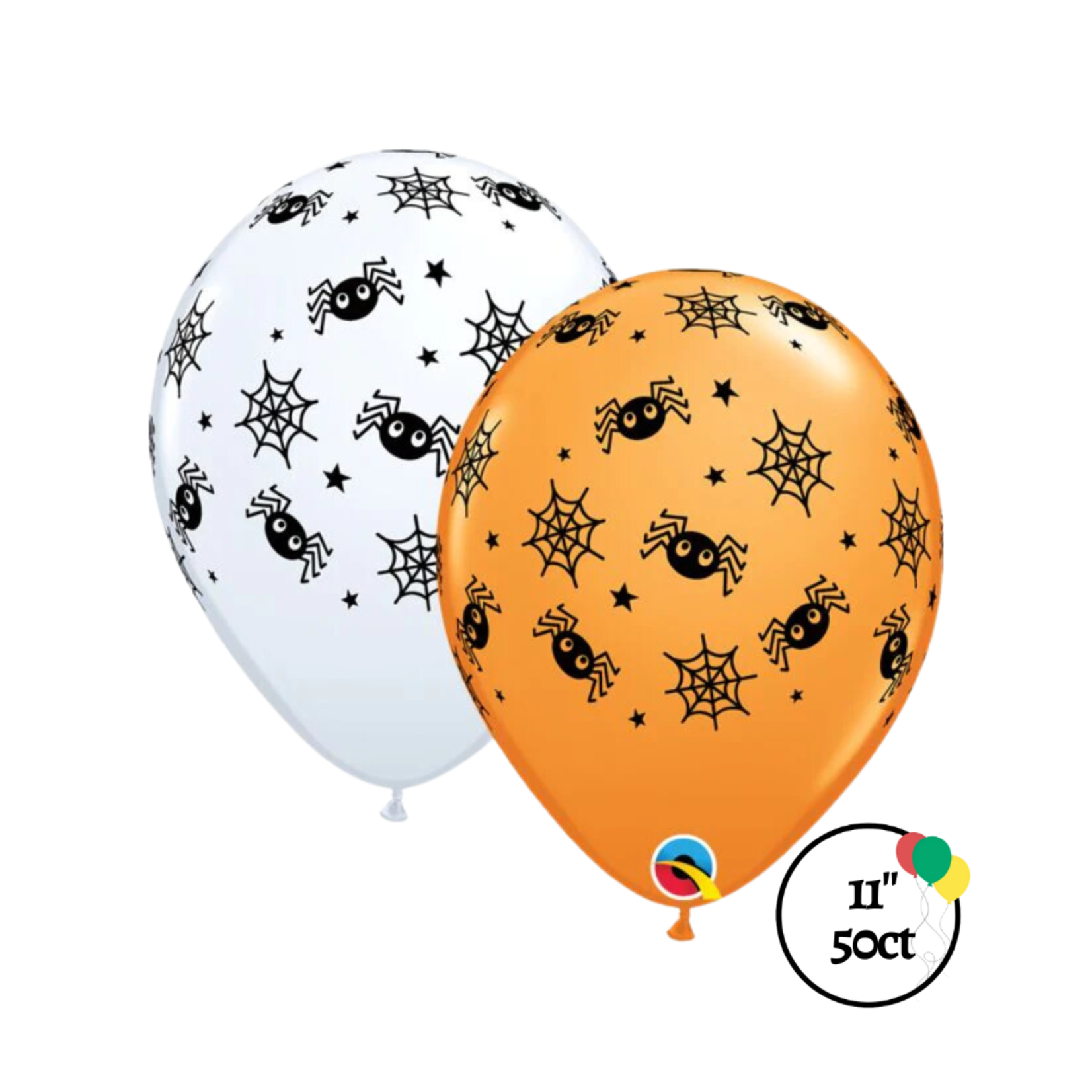 Qualatex Qualatex 11" Spider Webs & Stars Balloons 50ct.