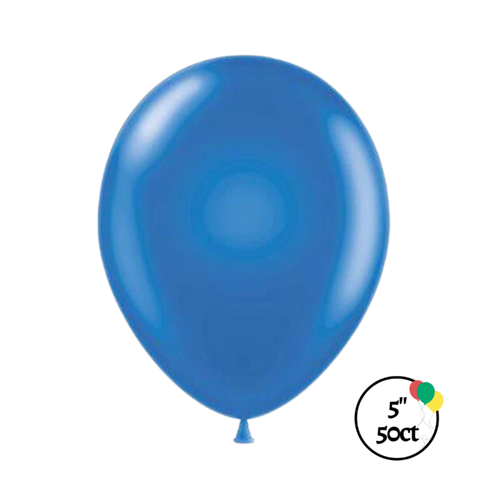 Tuftex 5" Tuftex Metallic Blue Balloon 50ct