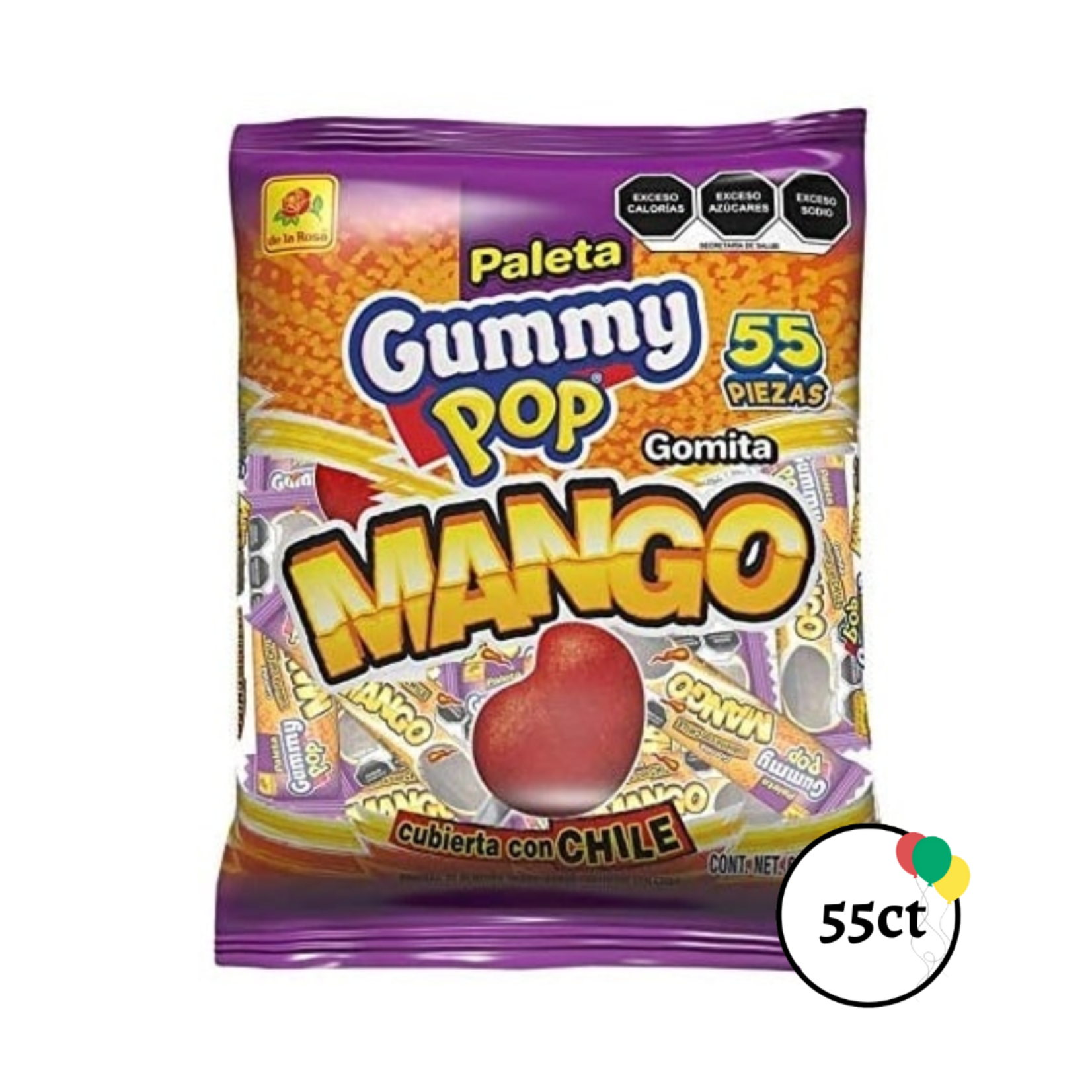 De La Rosa Gummy Pop 55ct Mango