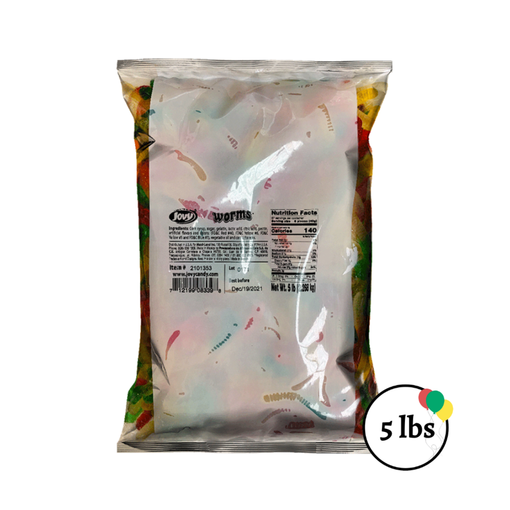 Jovy Jovy Gummy Worms 5lb