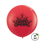 36" Qualatex Grand Opening Stars Balloons - Red