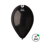 Gemar Gemar 12" Black 50ct Balloon