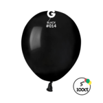 Gemar Gemar 5" Black  100ct Balloon