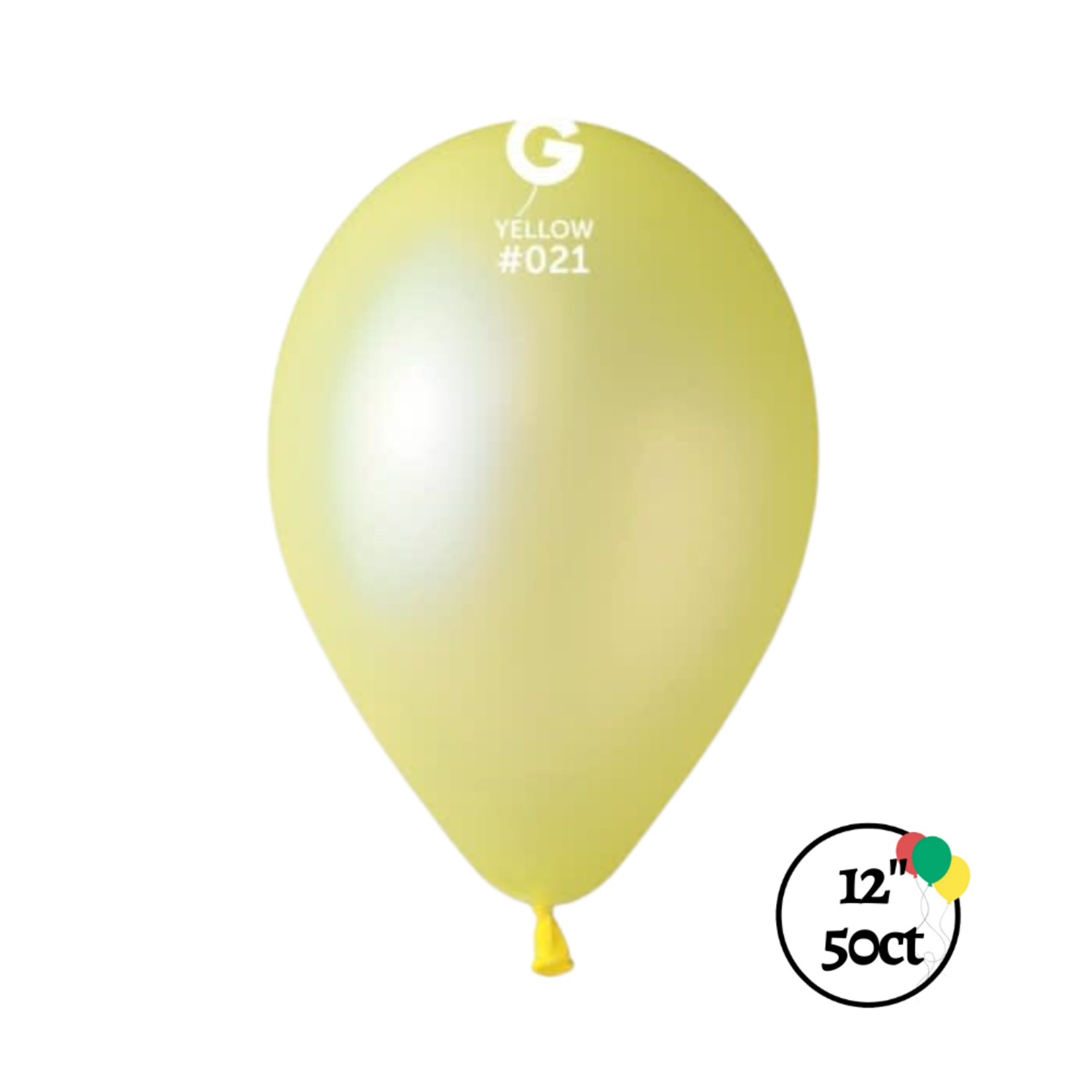 Gemar Gemar 12" Neon Yellow 50ct Balloons