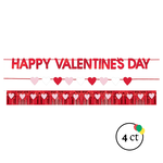 Happy Valentines Day Banner 4ct