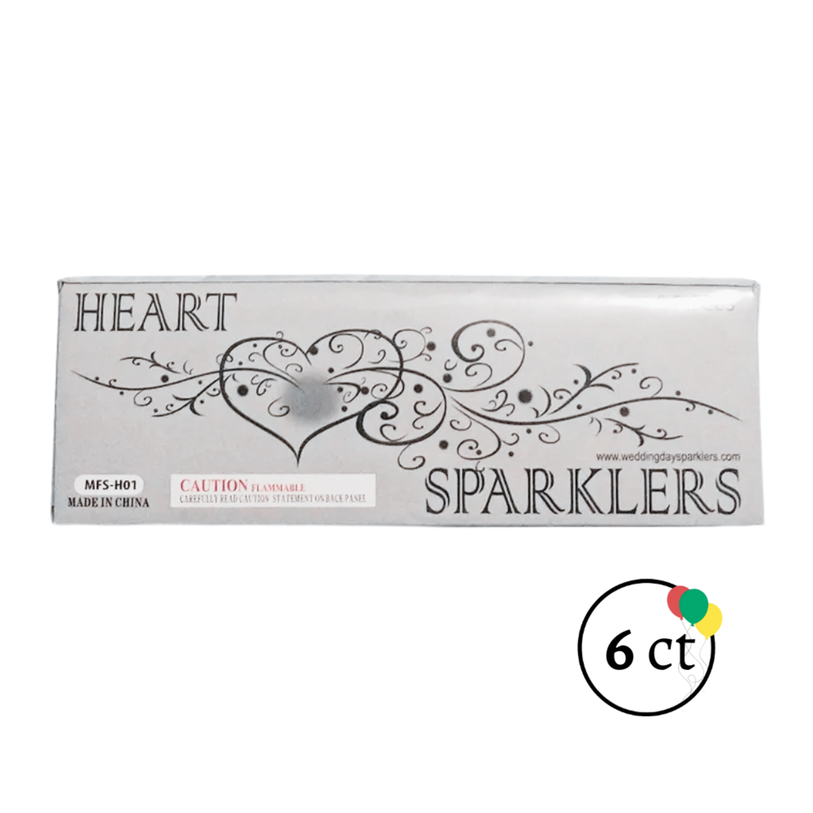 Heart Sparklers 6ct