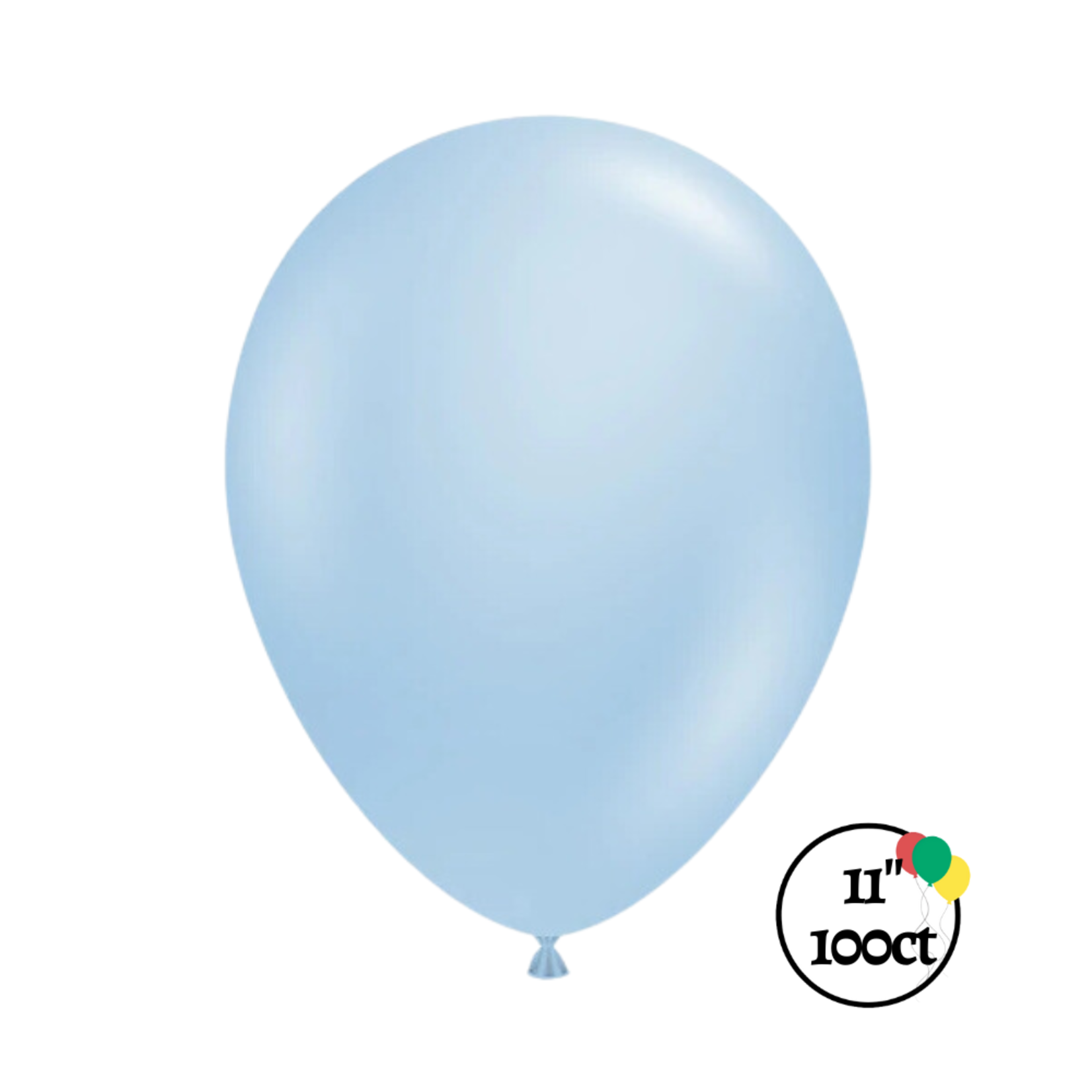 Tuftex 11" Tuftex Metallic Sky Blue Balloons 100ct