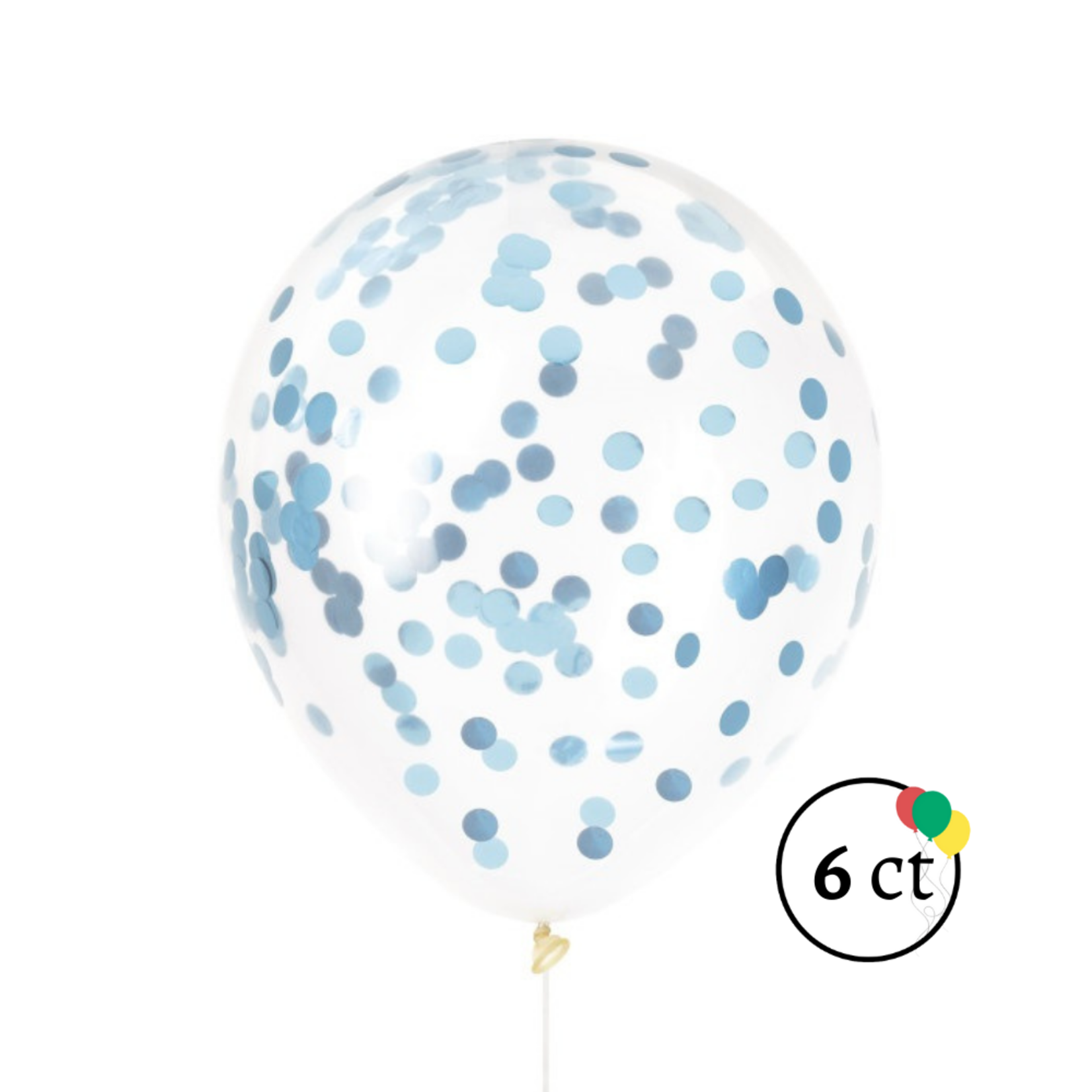Blue Confetti Balloons 6ct
