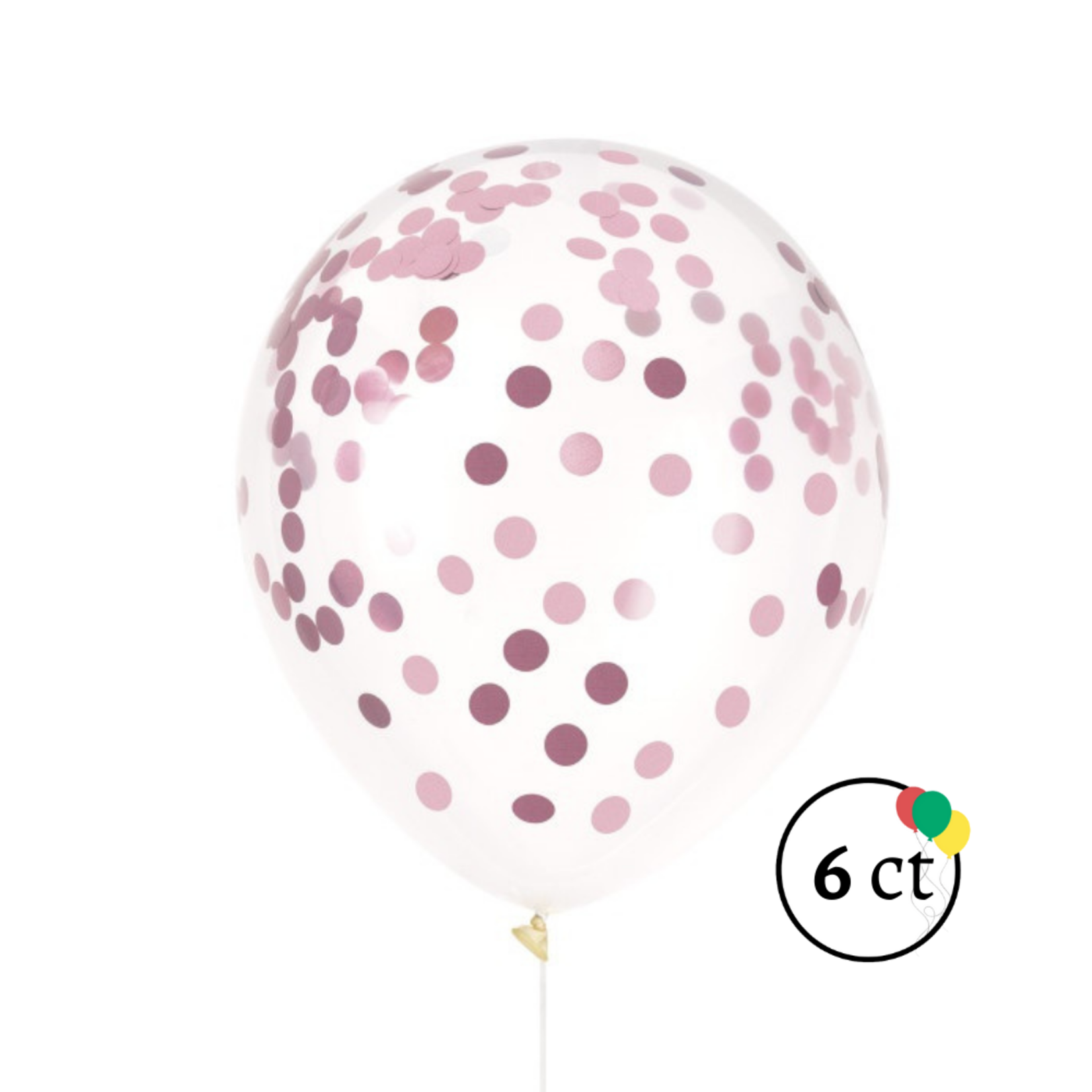 Light Pink Confetti Balloons 6ct