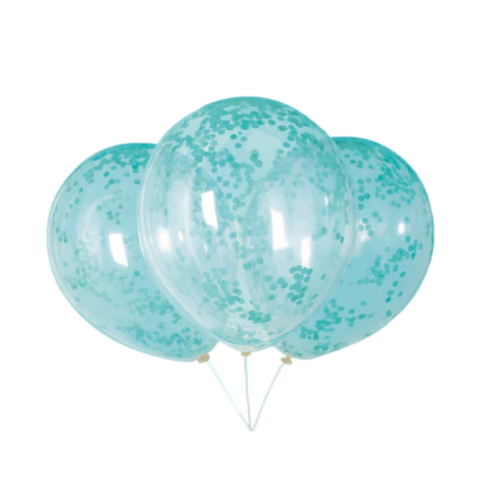 Teal Blue Confetti Balloon 6ct