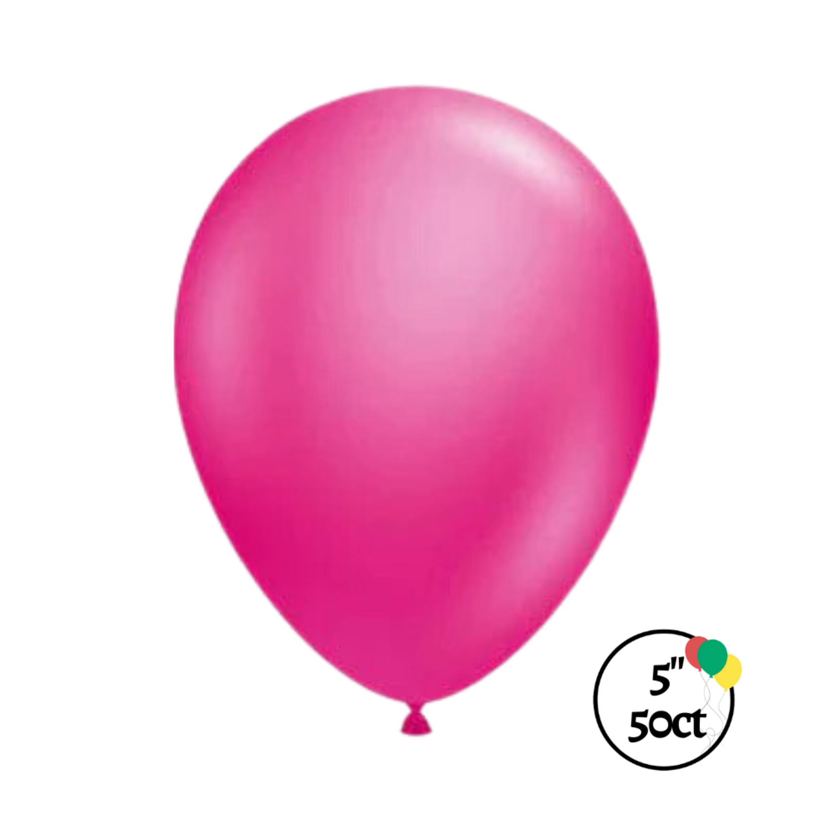 Tuftex 5" Tuftex Metallic Fuchsia Balloon 50ct