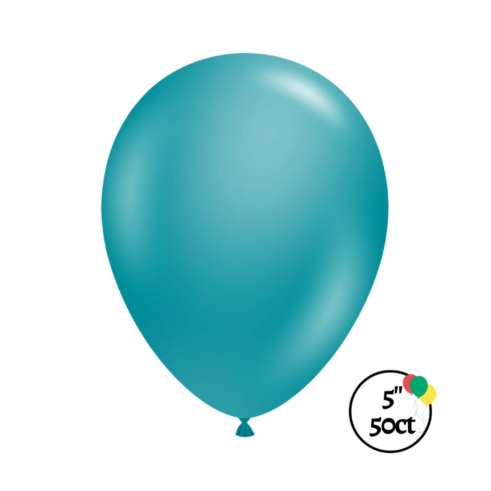 Tuftex 5" Tuftex Metallic Teal Balloon 50ct