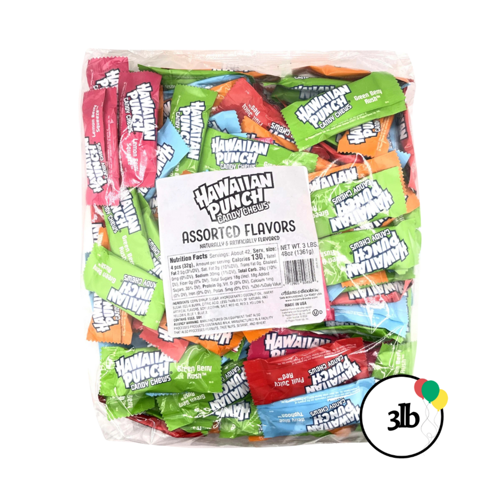 Hawaiian Punch Candy Chews Assorted 3lb