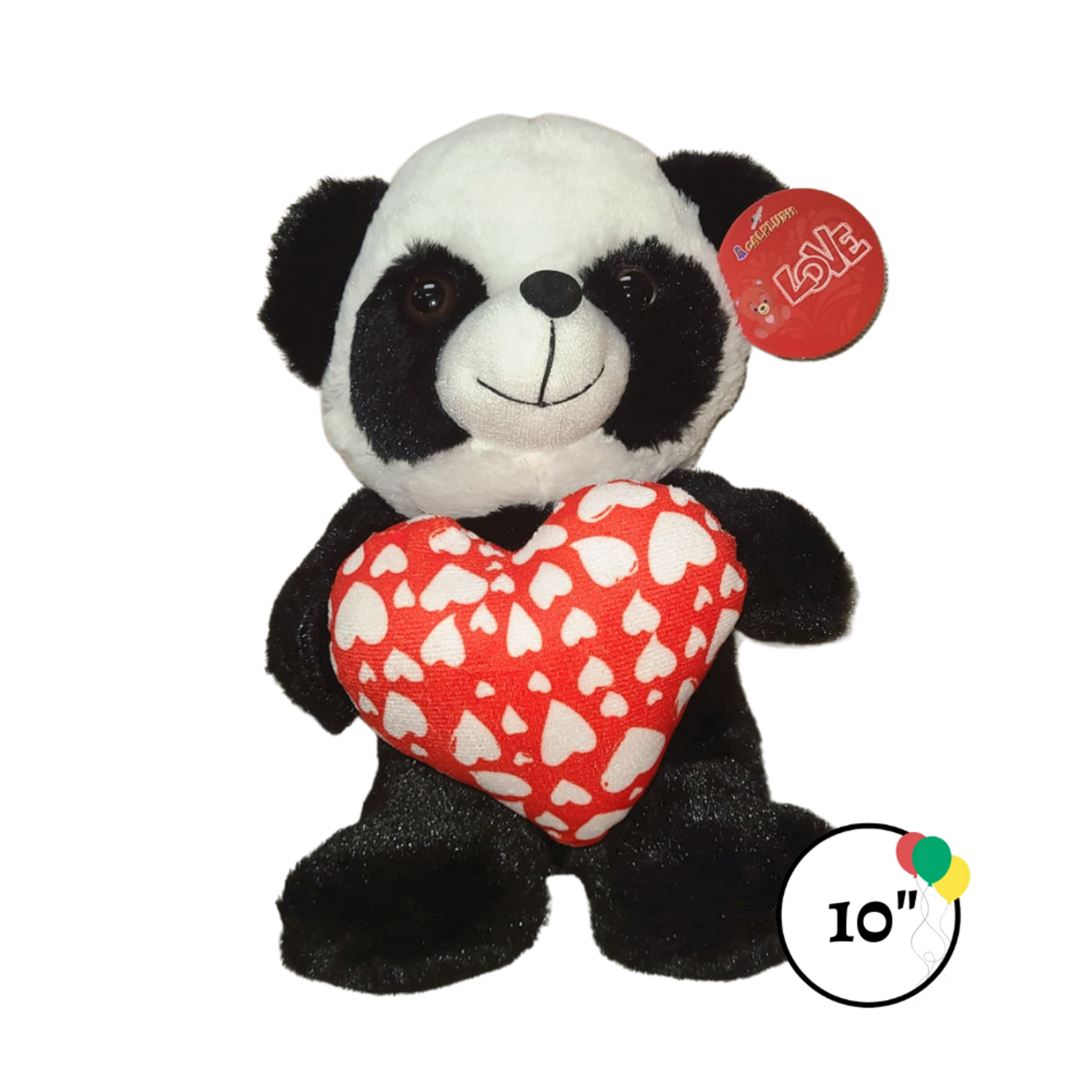 10" Panda with Heart