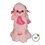 12" Pink Musical Poodle