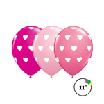 Qualatex Qualatex 11" Big Hearts Pink Mix Latex Balloons