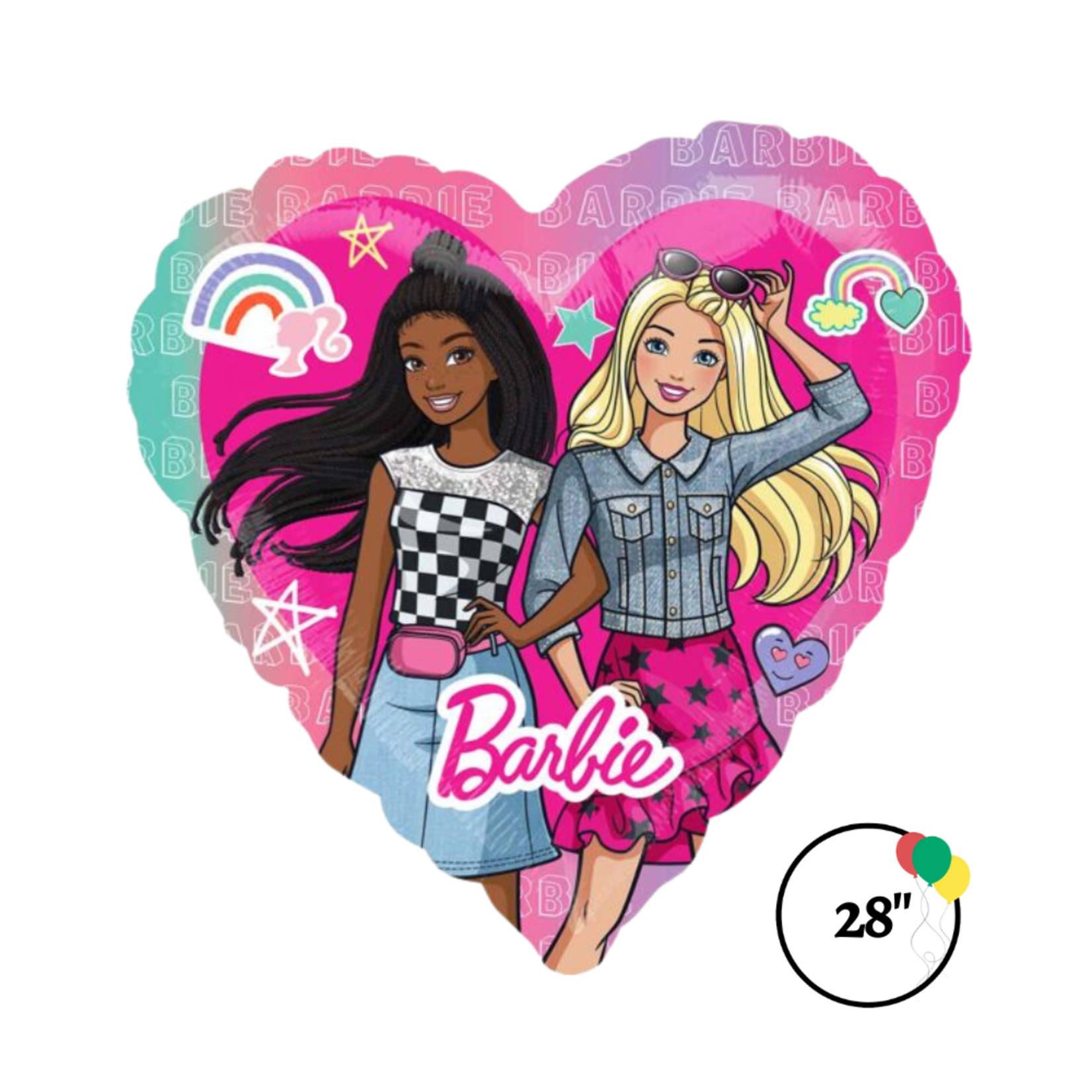 Anagram Barbie Jumbo Heart 28" Balloon