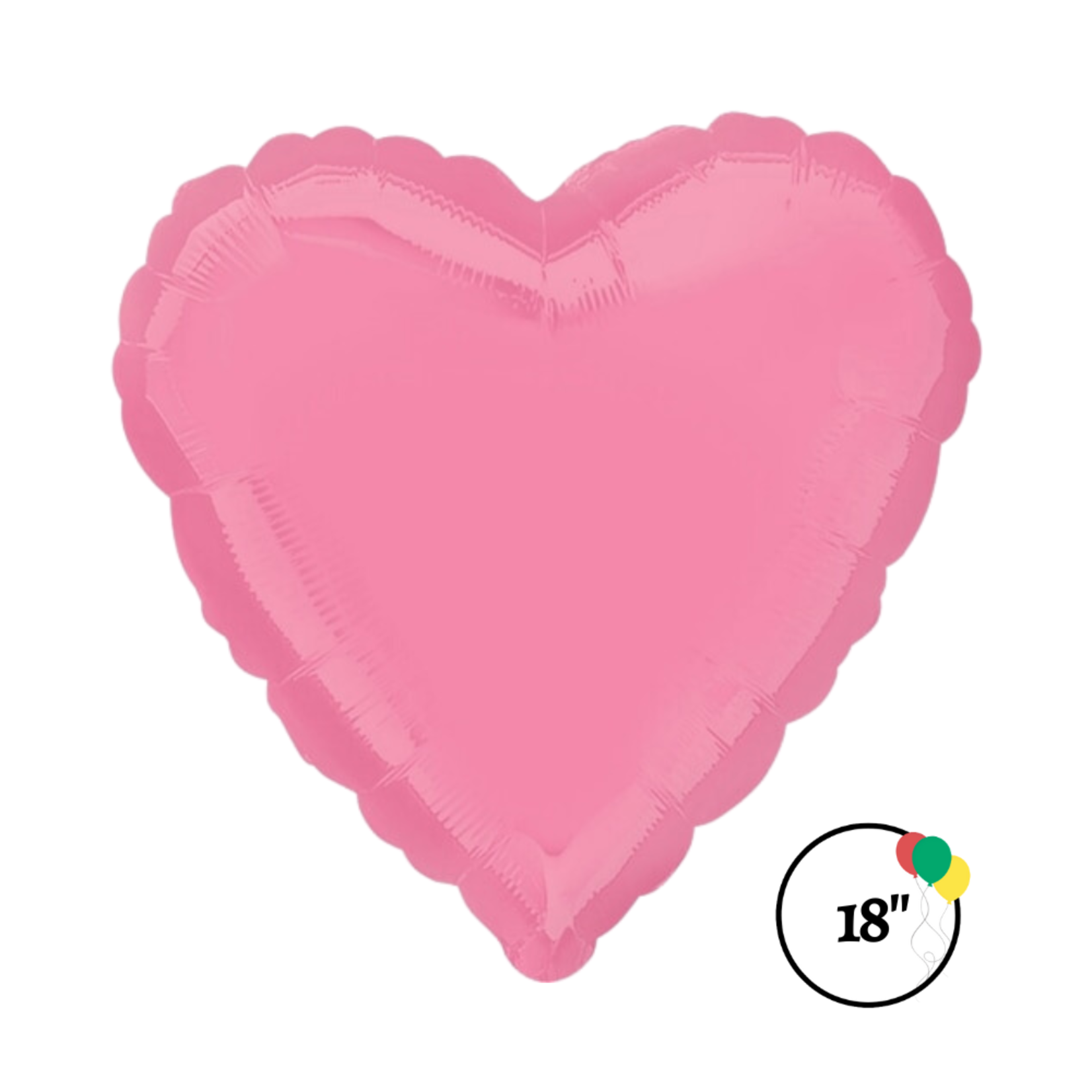 Anagram Bright Bubble Gum Pink 18″ Heart Balloon