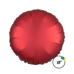 Anagram 18" Satin Luxe Sangria Circle Balloon