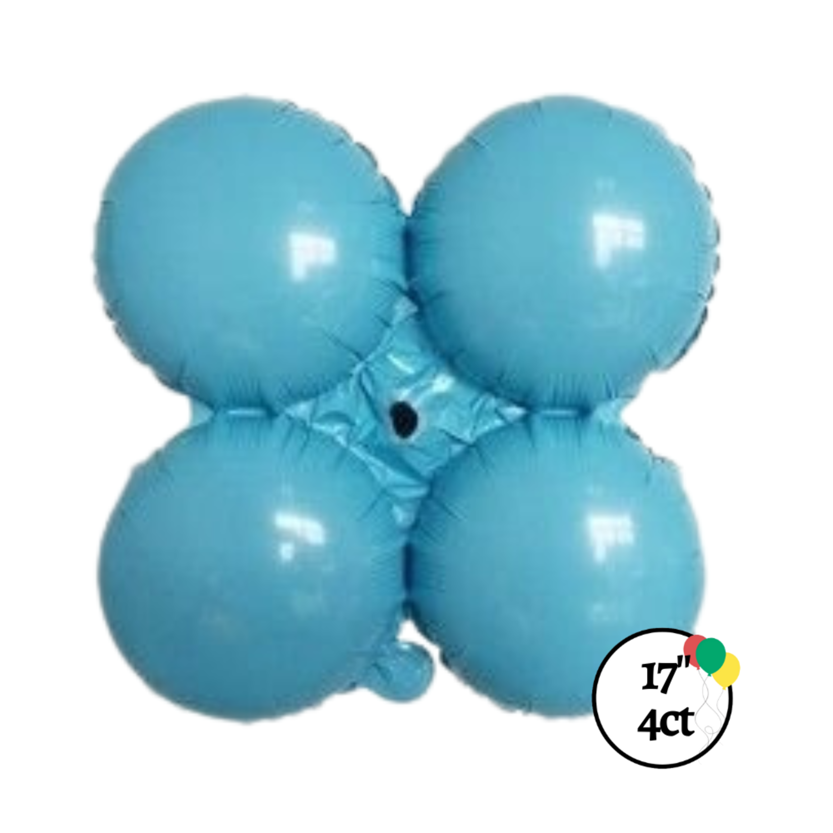 17" Baby Blue Quad Balloon 4ct