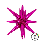 Gemar Hot Pink Starburst Balloon 22"