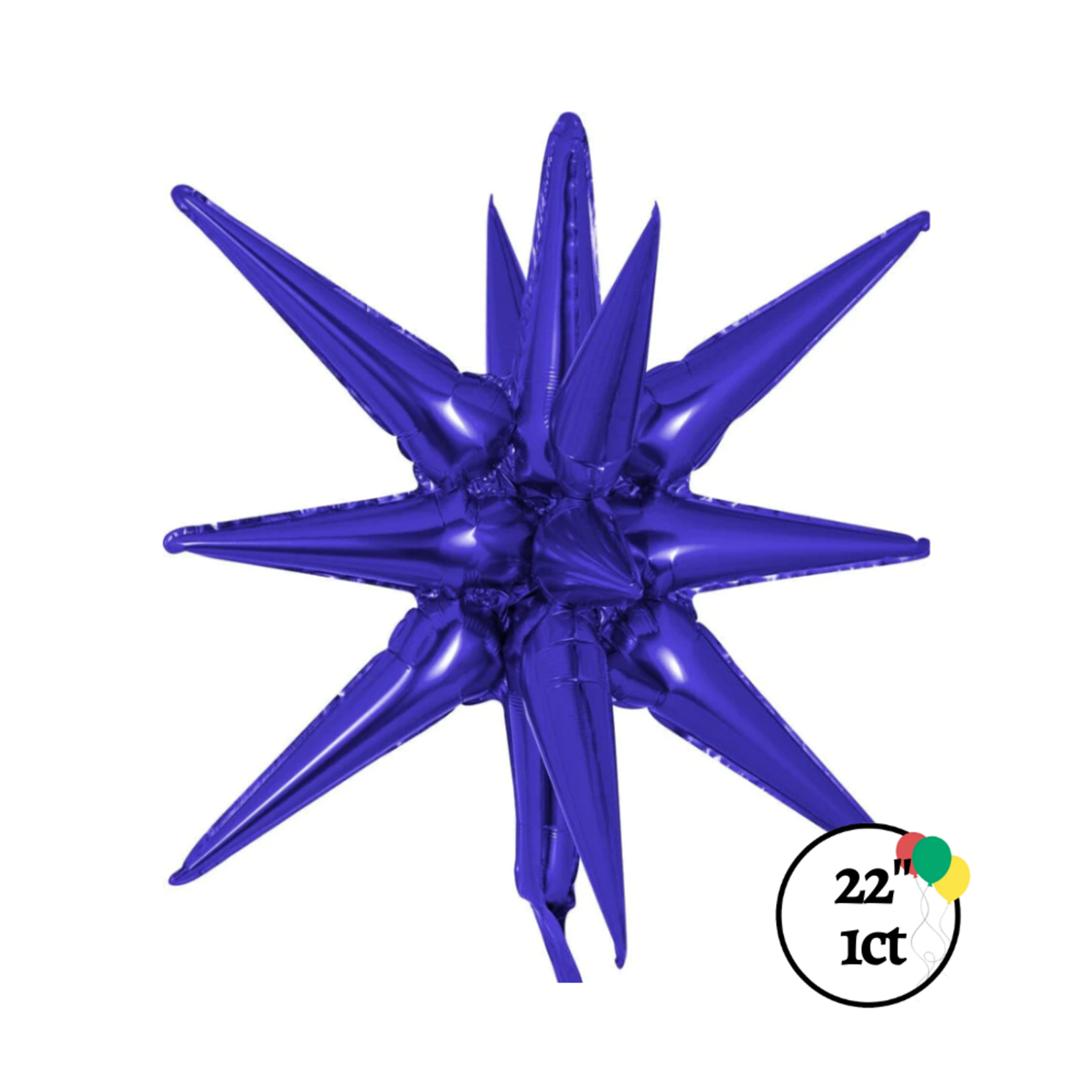 Gemar Purple Starburst Balloon 22"