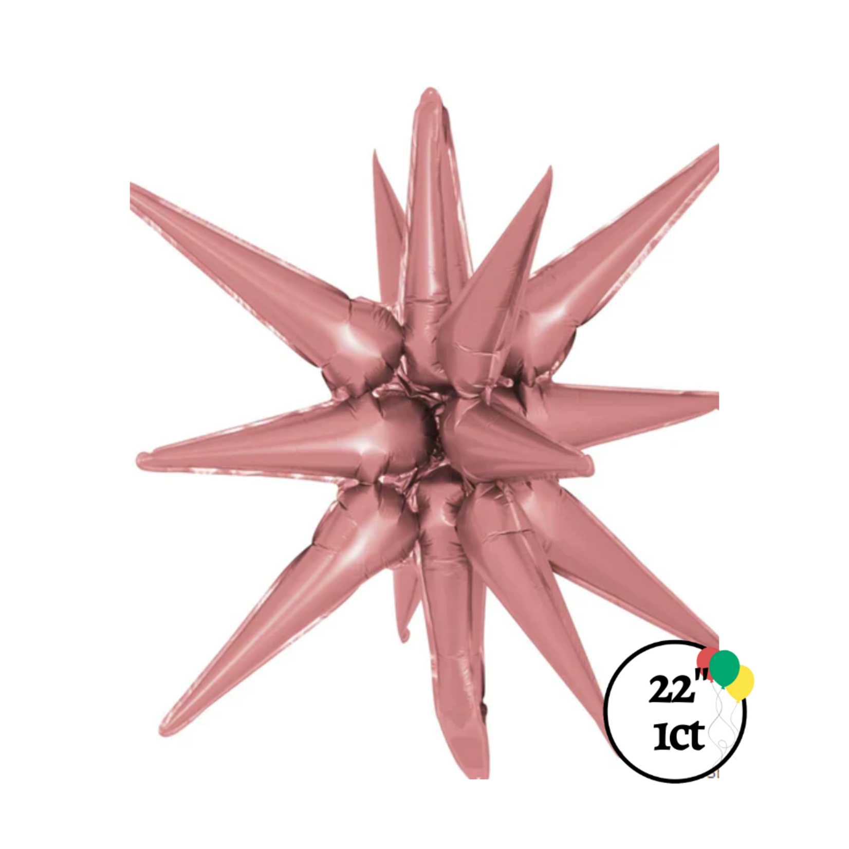 Gemar Dusty Rose Starburst Balloon 22"