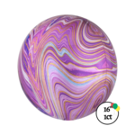 16" Purple Marble Orbz Balloon